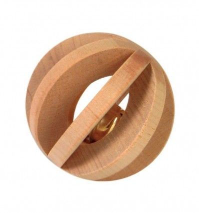 Trixie: Игрушка для грызунов "Шар с колокольчиком", ø 6 см, дерево