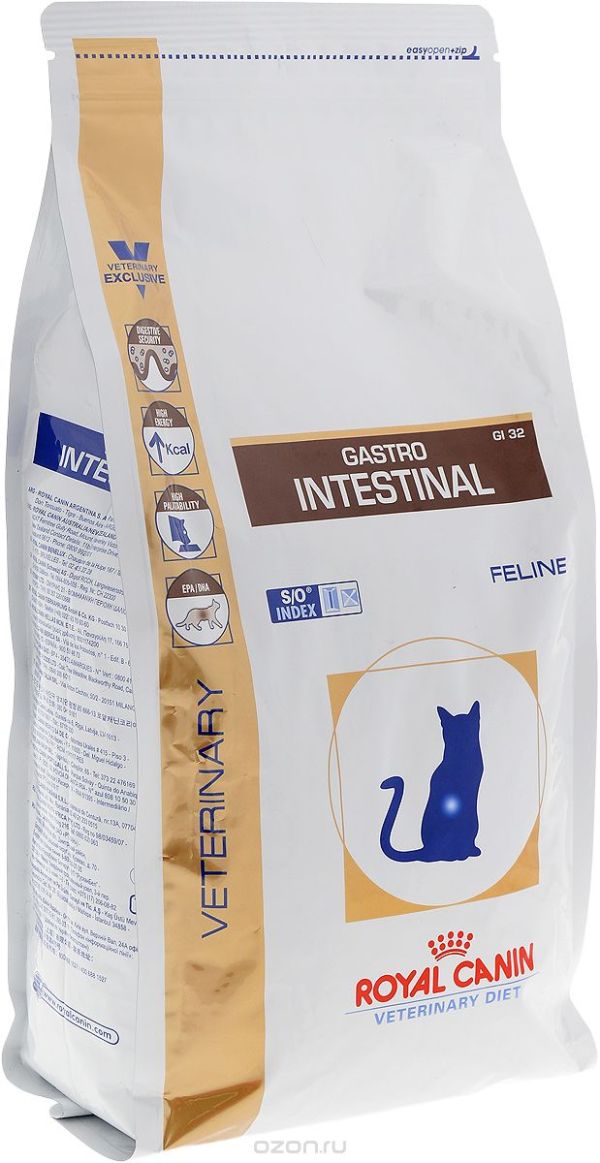 RC Gastro Intestinal GI32 диета для кошек при нарушении пищеварения, 2,0 кг