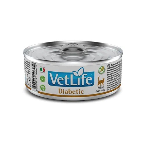 Vet Life: Diabeti, корм влажный, при диабете, для кошек, паштет, 85 гр.