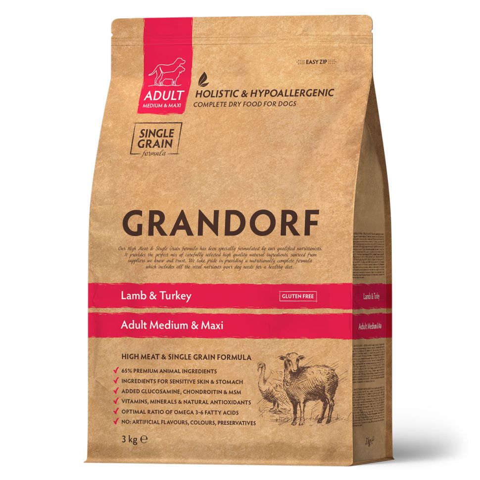 Grandorf Dog Lamb&Rice корм для собак ягненок с рисом, 3 кг