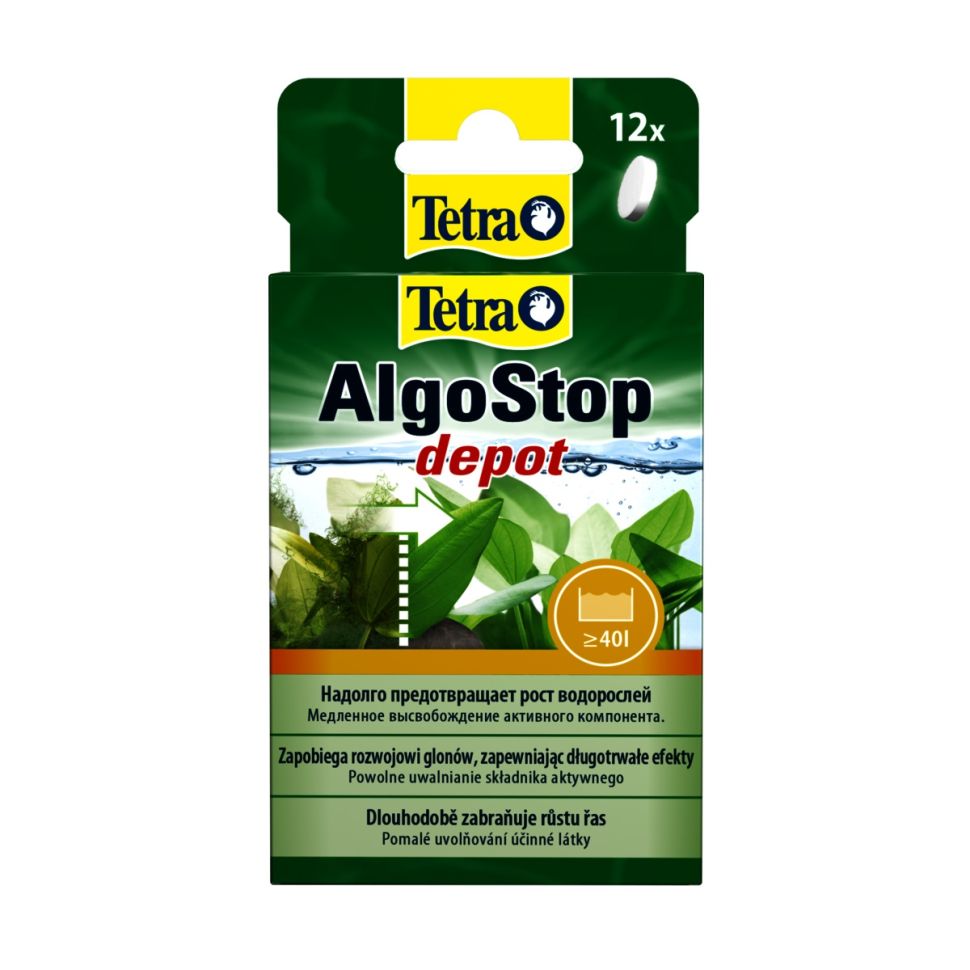 Tetra AlgoStop Depot 12 таблеток 600 л - средство против нитчатых водорослей длительного действия