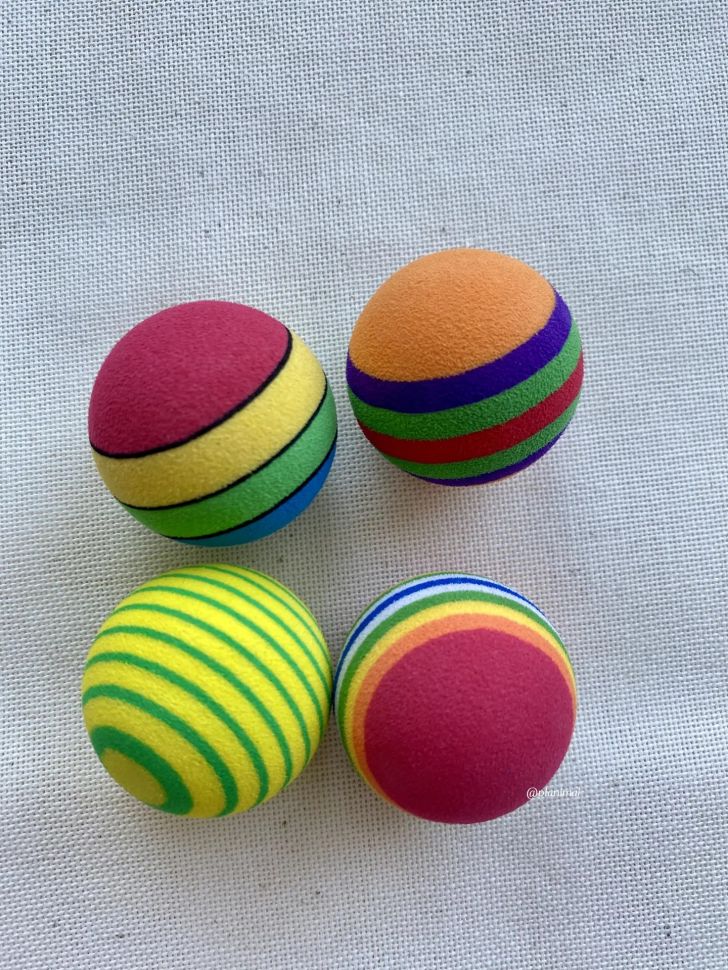 Triol: Набор игрушек для кошек "Активная игра 11", 4 мяча d= 35 мм, 22181044