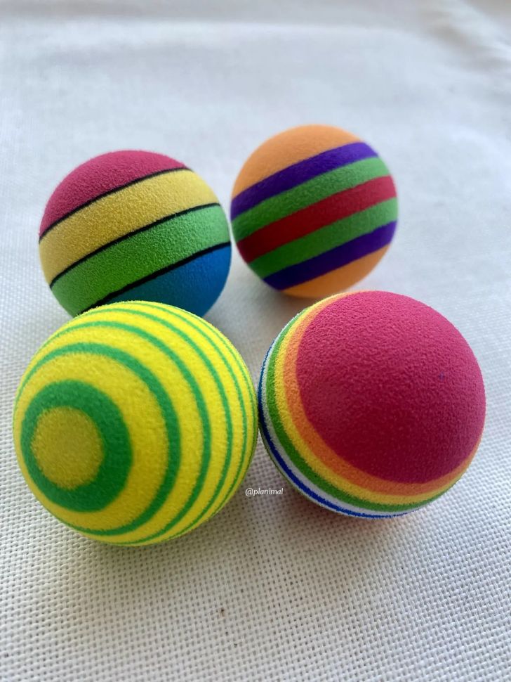 Triol: Набор игрушек для кошек "Активная игра 11", 4 мяча d= 35 мм, 22181044