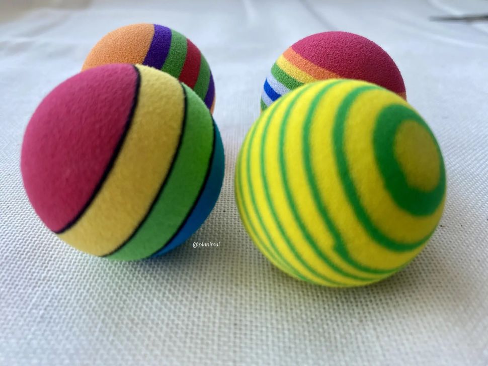 Triol: Набор игрушек для кошек "Активная игра 11", 4 мяча d= 35 мм, 22181044