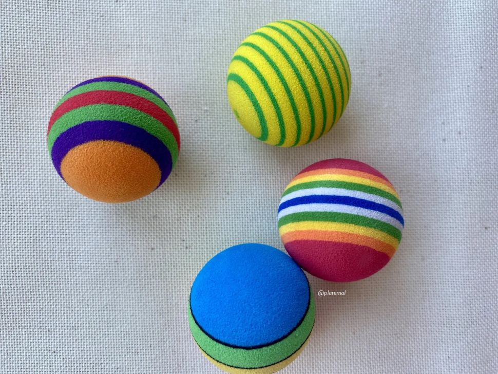 Triol: Набор игрушек для кошек "Активная игра 11", 4 мяча d= 35 мм, 22181044