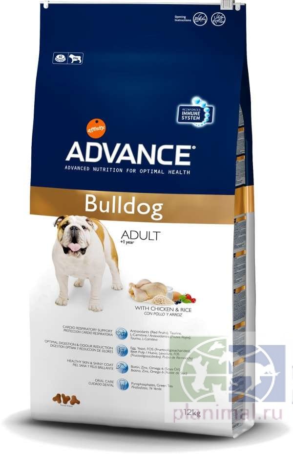 Advance корм для бульдогов Bulldog, 12 кг