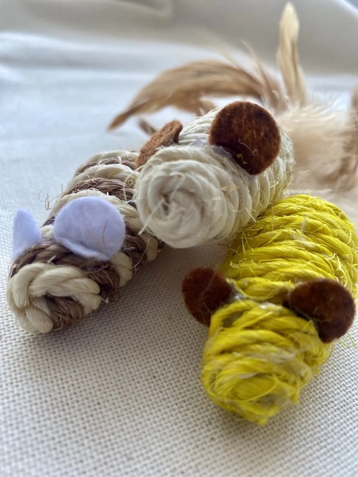 Triol: Набор игрушек для кошек "Активная игра 17", 3 мыши 55 мм, 22181056