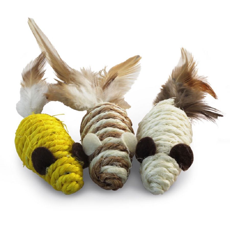 Triol: Набор игрушек для кошек "Активная игра 17", 3 мыши 55 мм, 22181056