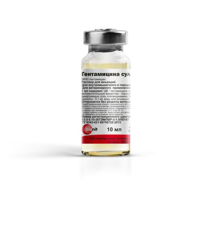 Bionit: Гентамицина сульфат 4% раствор, фл. 10 мл