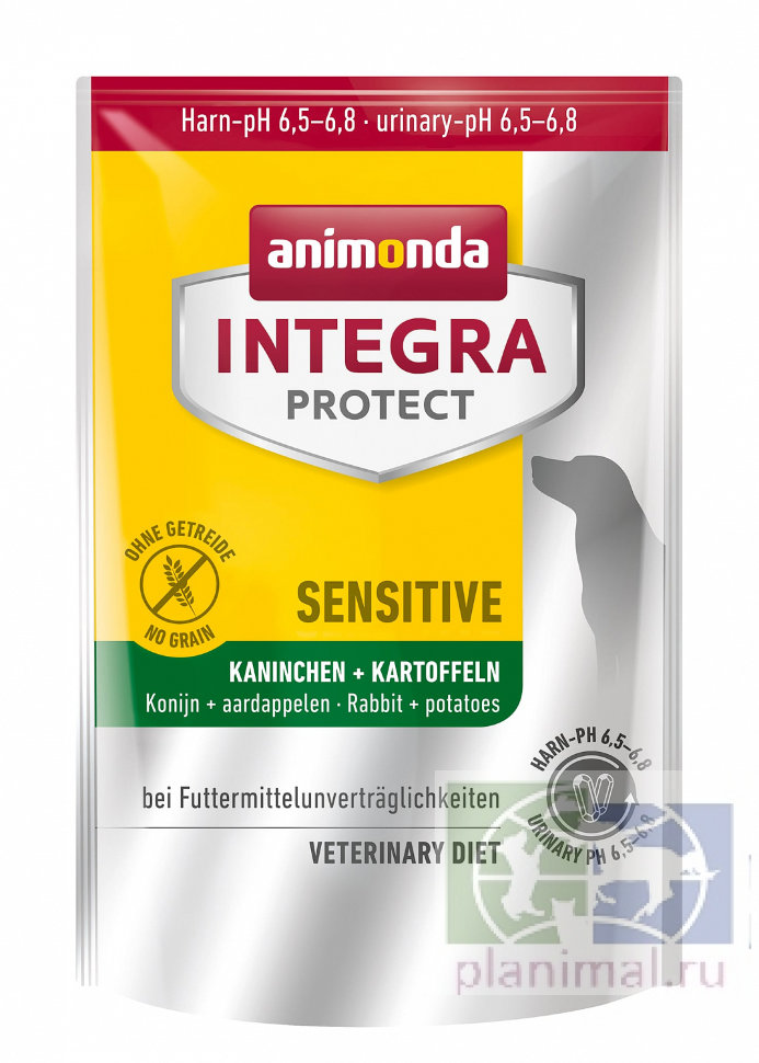 Animonda Integra Protect Dog Sensitive Rabbit & Potatoes диета для взрослых собак при пищевой аллергии, 4 кг