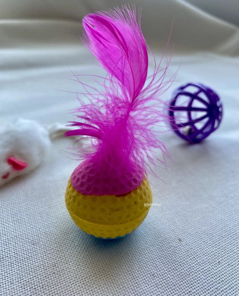 Triol: Набор игрушек для кошек "Активная игра 5", мяч d= 4 см, мышь 4,5 см, шар d=3,5 см, 22181034