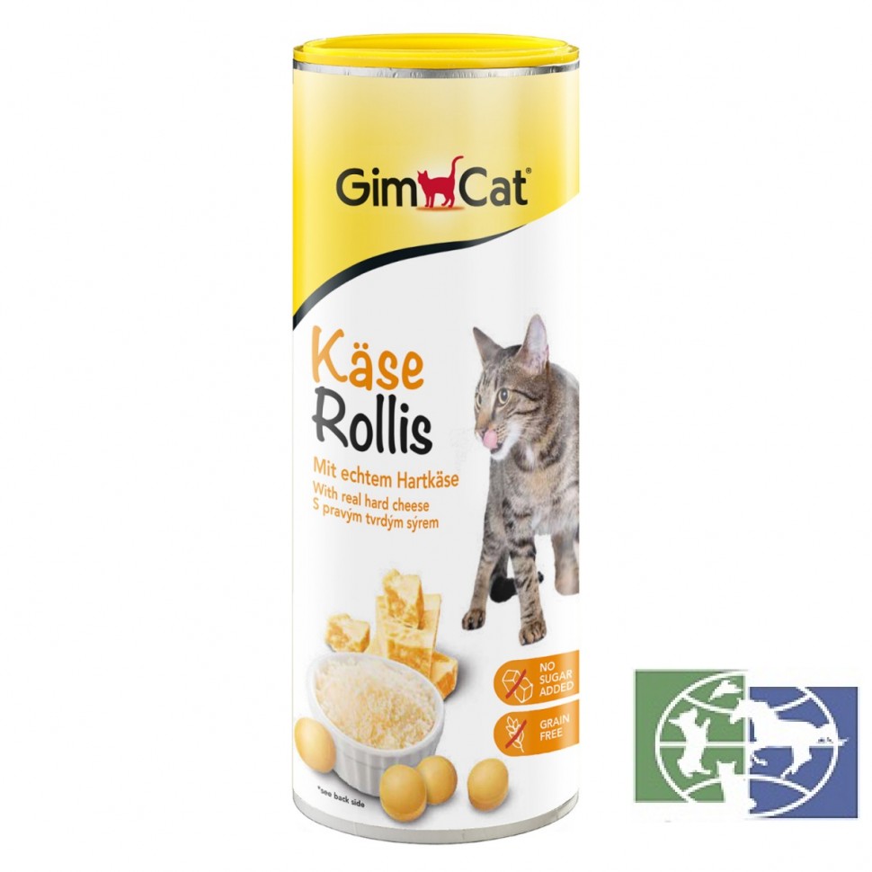GimCat Kase-Rollis Витамин. сырные ролики для кошек с твердым сыром, 425 гр., 850 шт./уп.