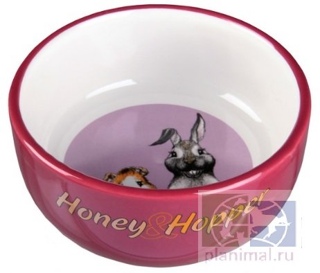 Миска керамическая с рисунком Honey & Hopper, 250 мл/ф 11 смTrixie: Миска керамическая с рисунком Honey & Hopper, 250 мл/ф 11 см, арт. 60808