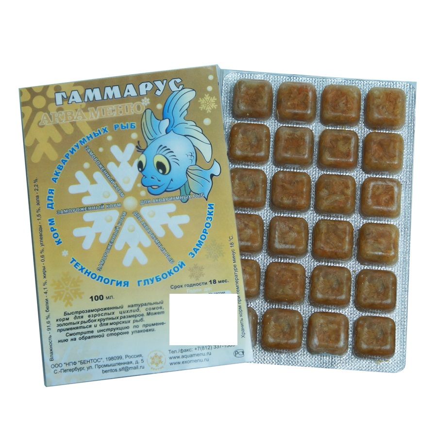 Аква Меню "Гаммарус" 100 гр. свм корм для рыб (блистер)