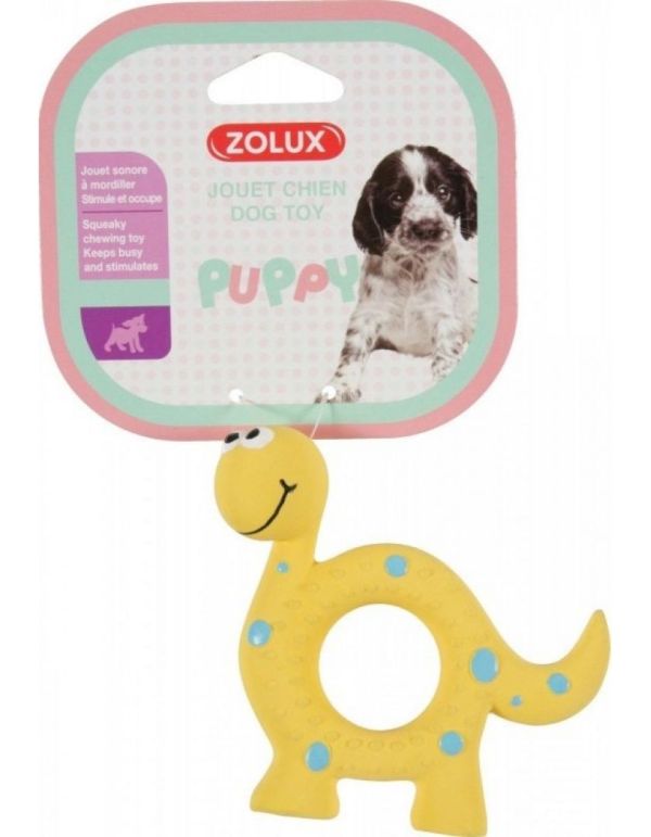 ZOLUX Игрушка латексная с пищалкой для щенков Динозаврик, 479337