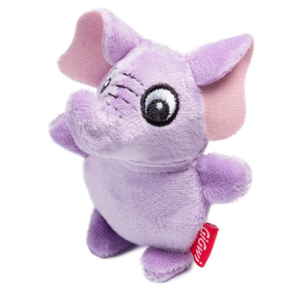 GiGwi Игрушка для собак Слон с пищалками 11 см, серия PLUSH FRIENDZ, арт. 75013