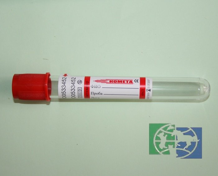 Пробирка вакуумная с коагулянтом (9мл 16х100), красная, 1200 шт./уп ...