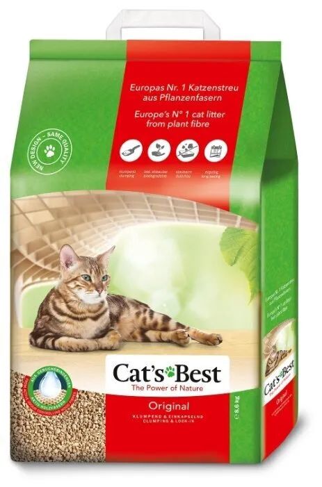 Cats Best: Original наполнитель, древесный, без запаха, 8,6 кг, 20 л