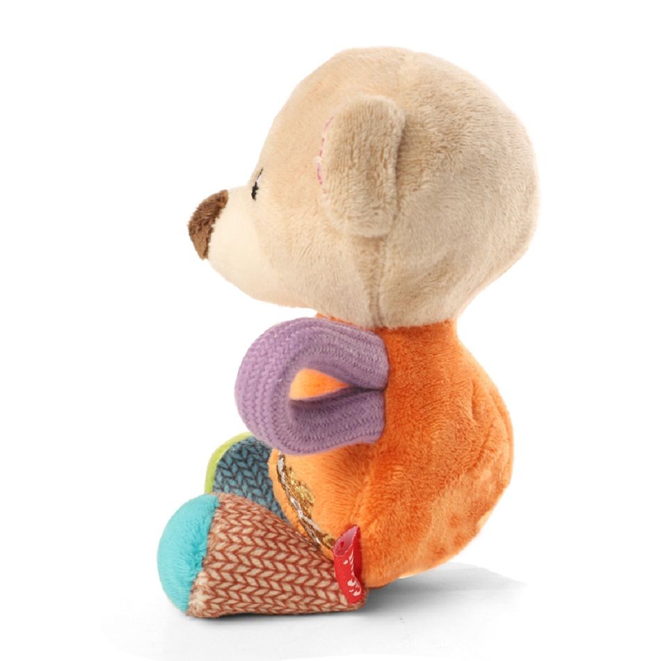GiGwi Игрушка для собак Мишка с пищалками 17 см, серия PLUSH FRIENDZ, 75350