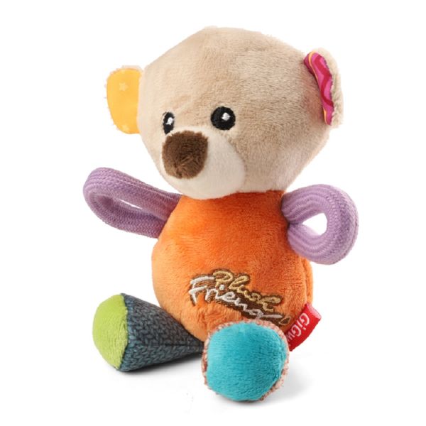 GiGwi Игрушка для собак Мишка с пищалками 17 см, серия PLUSH FRIENDZ, 75350