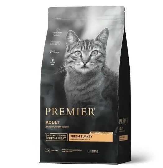 Premier: Cat Turkey Adult, сухой корм для кошек, с индейкой, 400 гр.