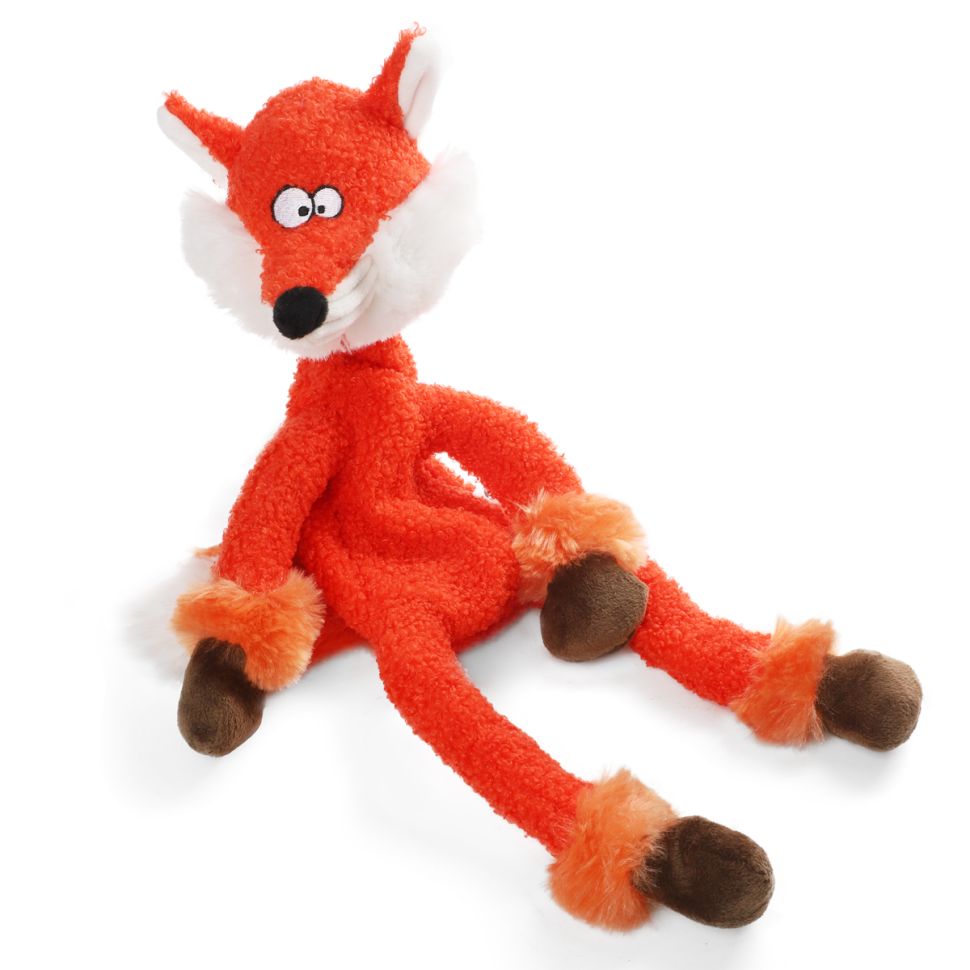 GiGwi Игрушка для собак Лисица с верёвкой и пищалкой 41 см, серия PLUSH FRIENDZ, 85078