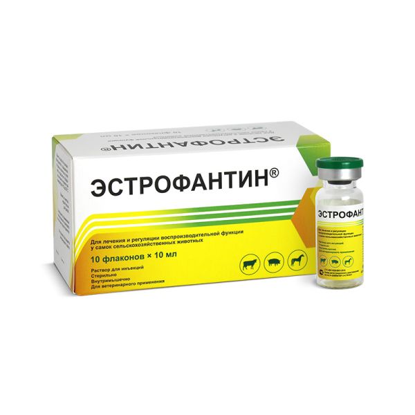 Асконт + : Эстрофантин, для лечения воспроизводительной функции у самок сельскохозяйственных животных, 10 фл х 10 см3, 1 флакон