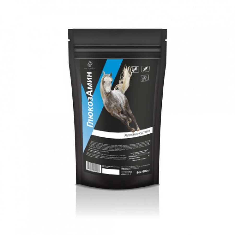 Дикий медведь: Глюкозамин добавка для регенерации суставов для лошадей 600 гр.