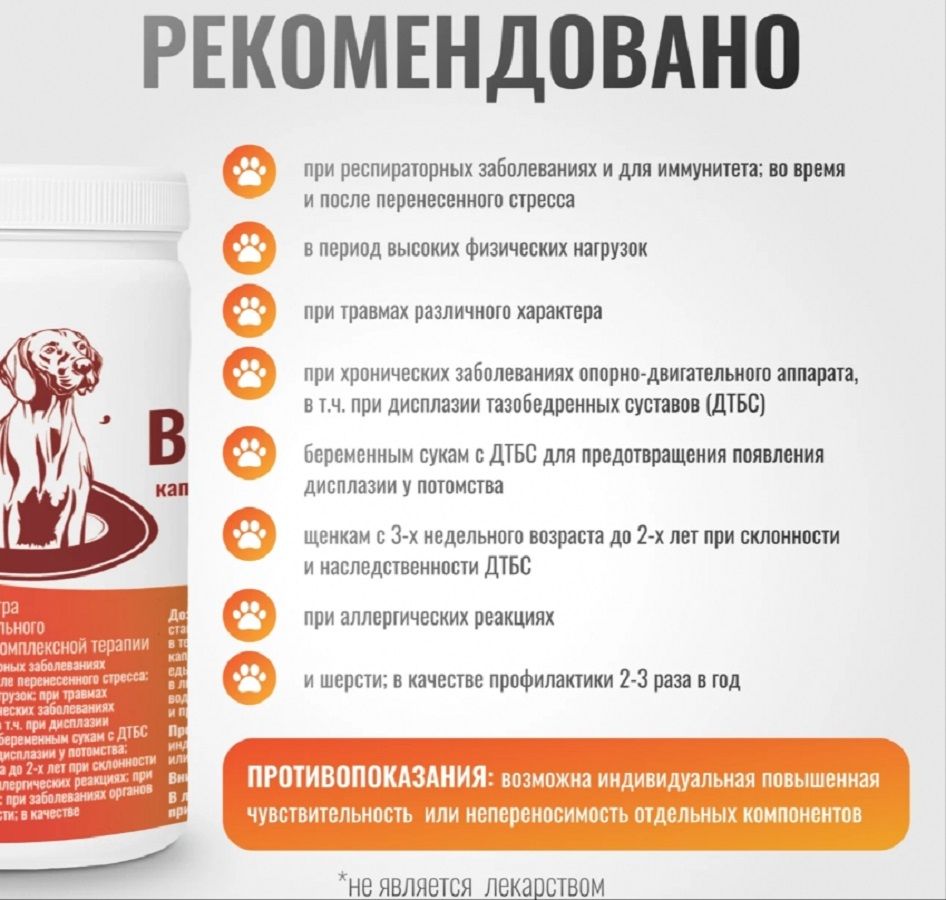 Horse-bio: Желатиновые капсулы Витамин С для собак, 250 мг, 100 капс.