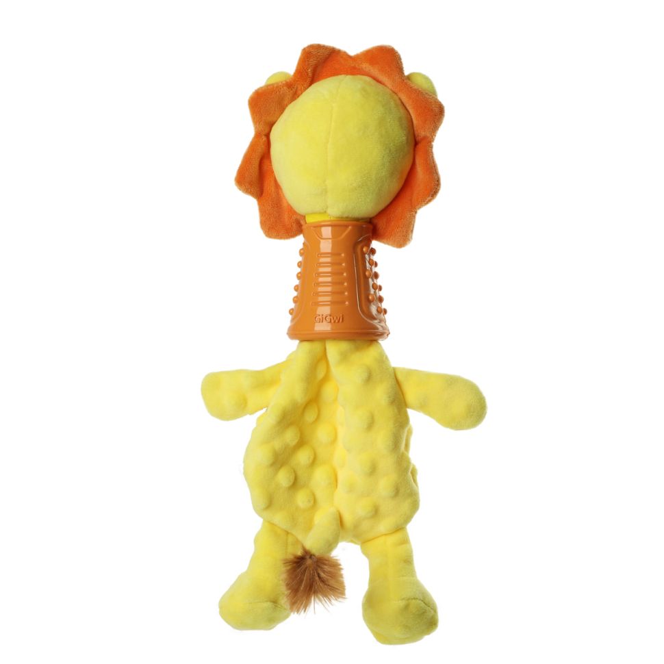 GiGwi Игрушка для собак Лев с кармашком для лакомств и пищалкой 34 см, серия WILD HUNTER, 85063