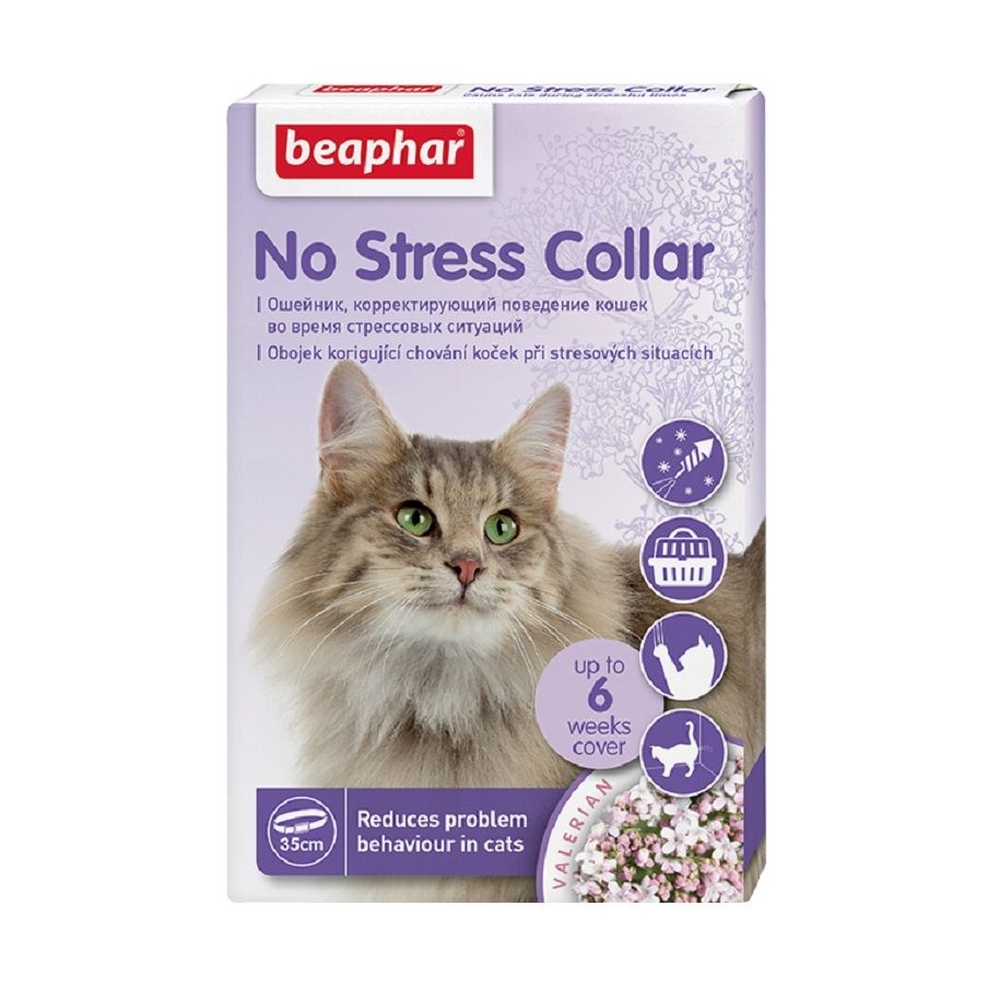 Beaphar: No Stress Collar Успокаивающий ошейник для кошек, 35 см, арт. 13228