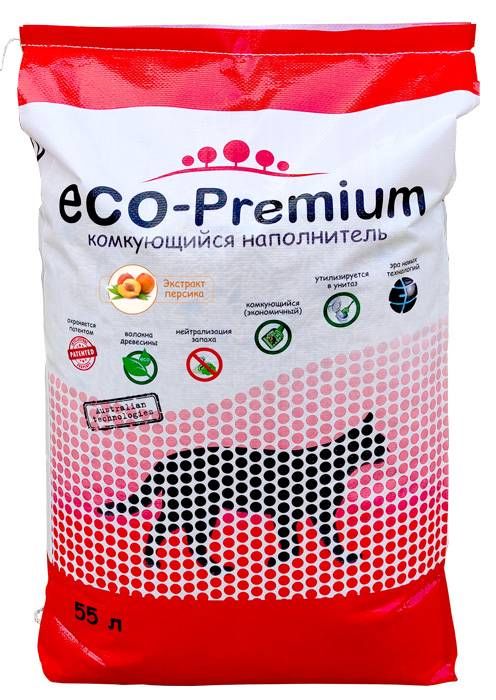 ECO Premium Персик наполнитель древесный 20 кг 55 