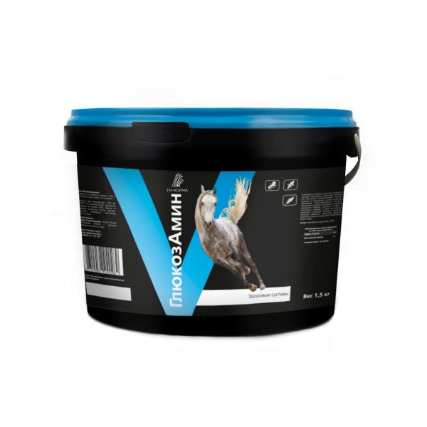 ТМ-Корма: Глюкозамин добавка для регенерации суставов для лошадей 1,5 кг