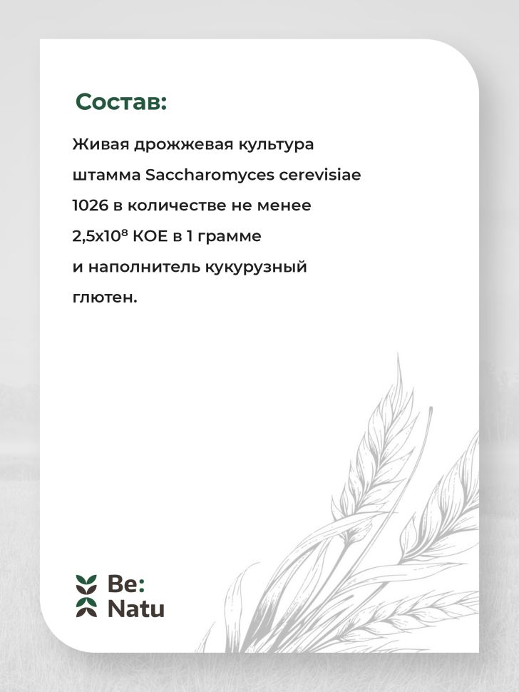 Be:Natu: Yea-Sacc пребиотик для лошадей, 1 кг