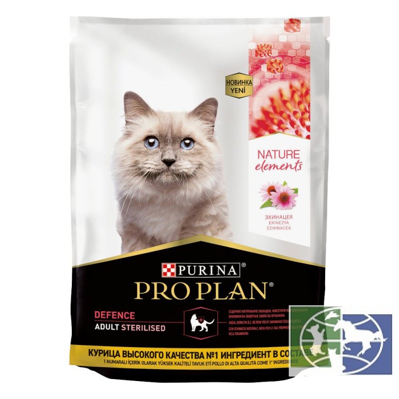 Pro Plan Nature Elements корм д/стерил. кошек с курой и эхинацеей, 1,4 кг