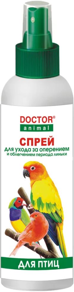 DOCTOR ANIMAL: спрей для ухода за оперением птиц, 200 мл