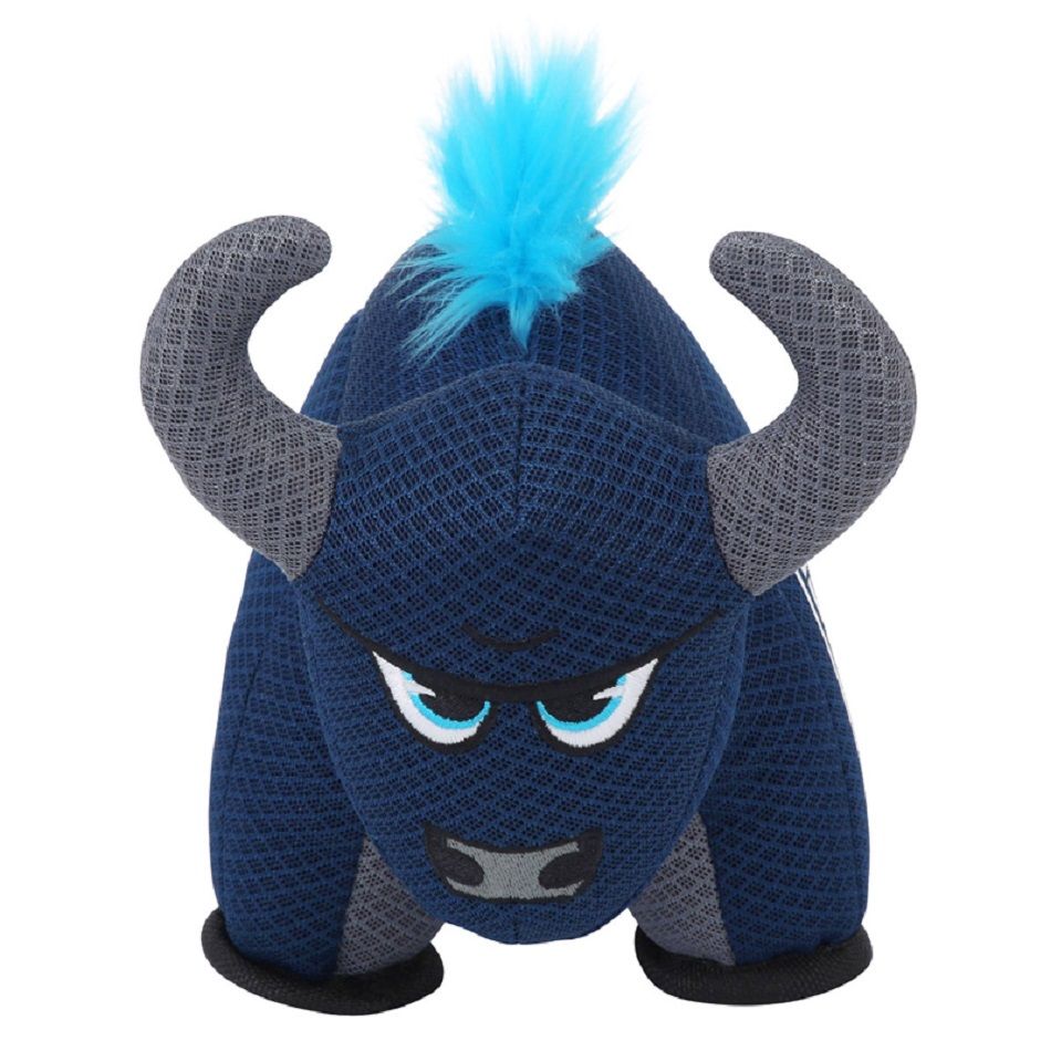 JOYSER Игрушка для собак Mightus Бык Bully с пищалкой M/L синий, 27 см, арт. 7024J