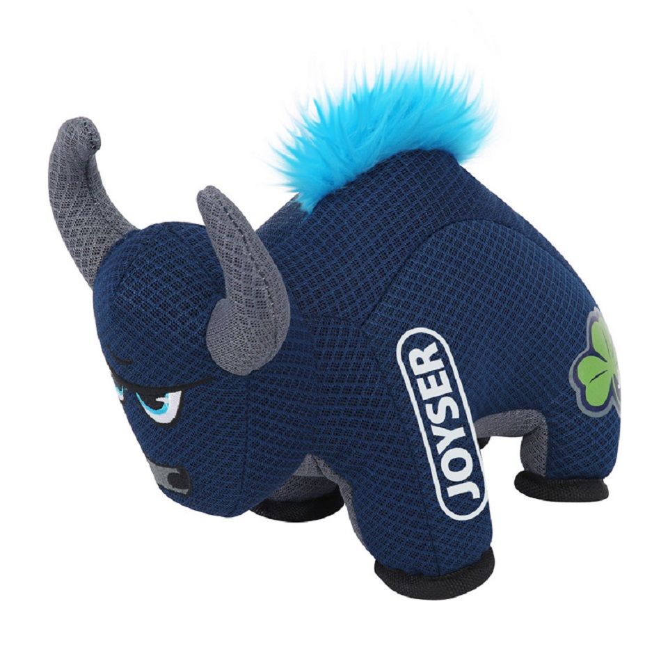 JOYSER Игрушка для собак Mightus Бык Bully с пищалкой M/L синий, 27 см, арт. 7024J