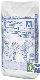 Zoogurman Мясной рацион Гипоаллергенный Ягненок с рисом корм для взрослых собак, 15 кг