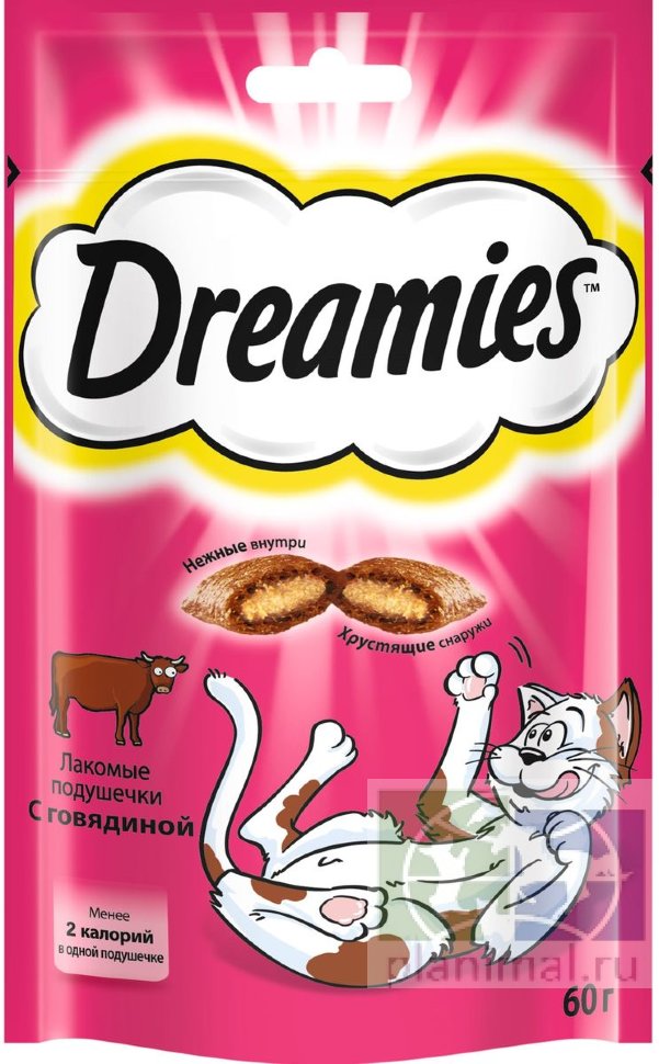 Лакомство для кошек Dreamies с говядиной 60 гр.