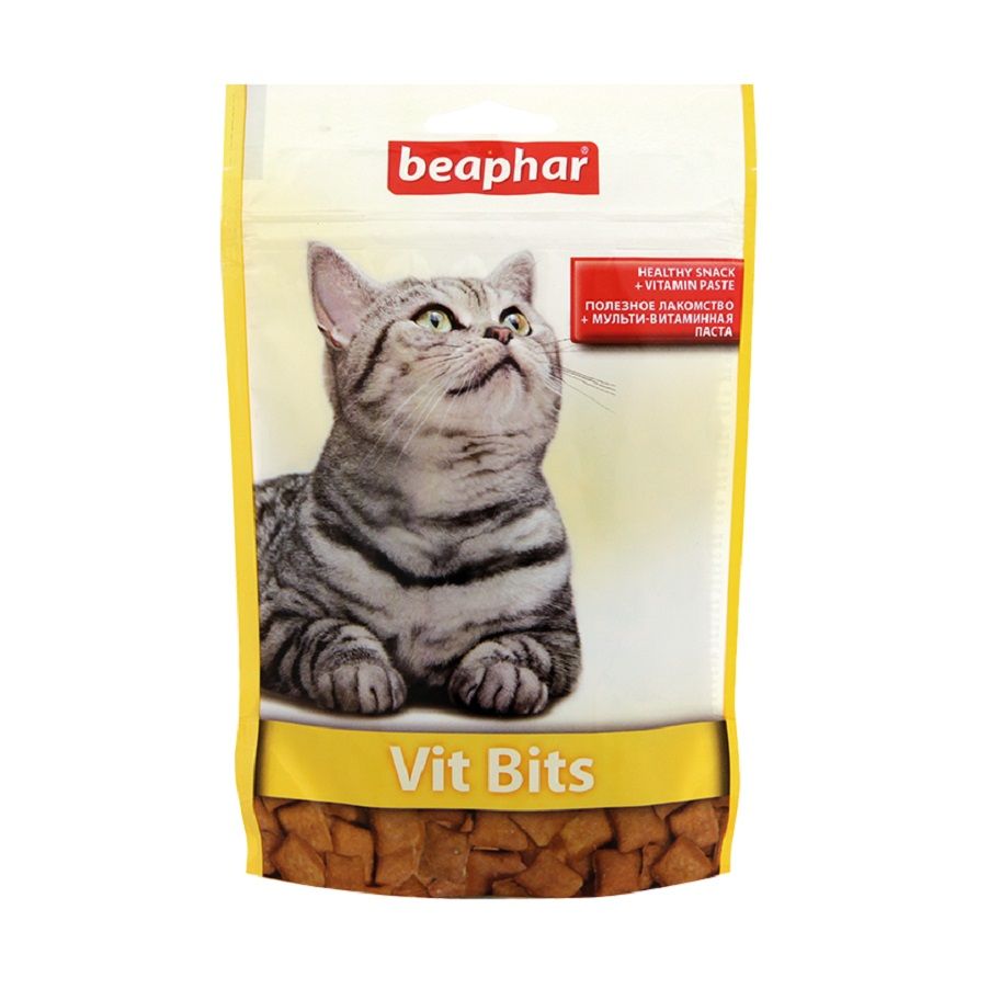 Beaphar: Vit-Bits подушечки, с мульти-витаминной пастой, для кошек, 150 гр