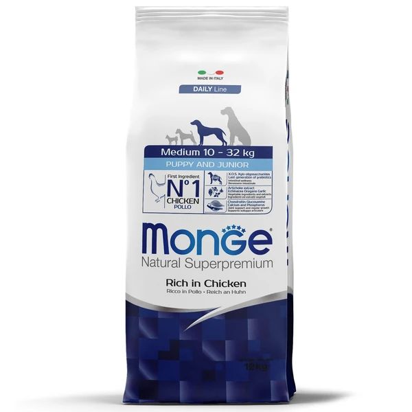 Monge: Dog Medium Starter, корм для щенков средних пород, 12 кг