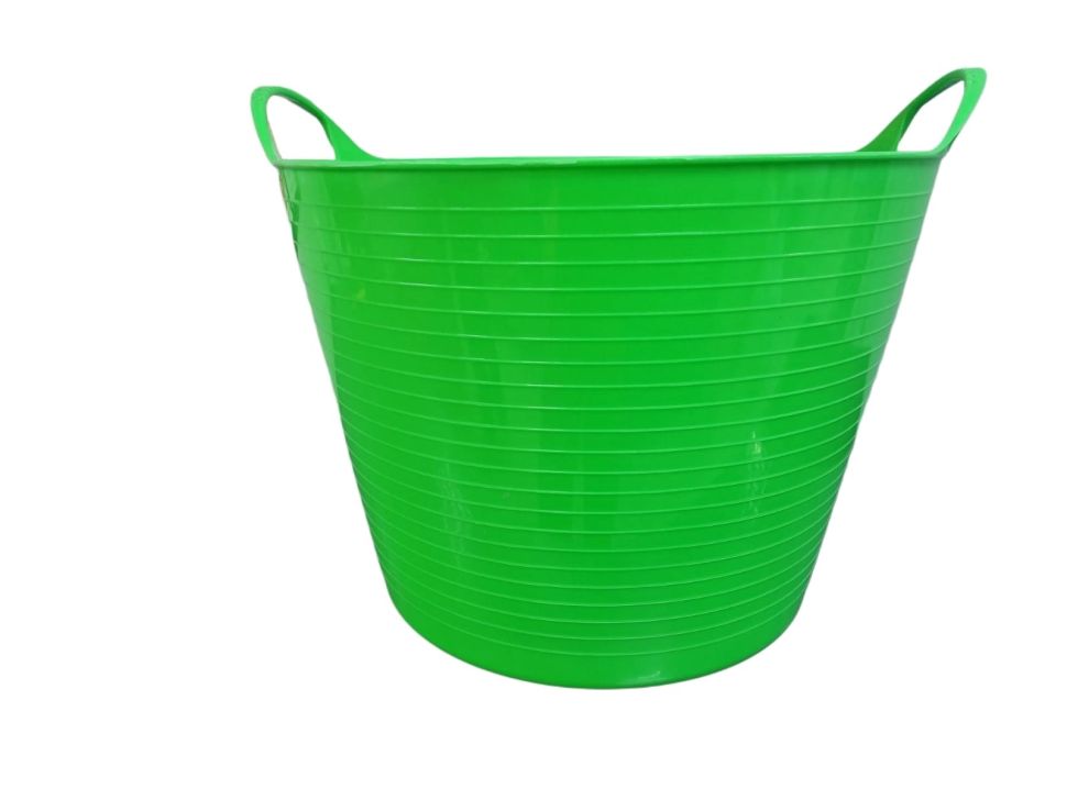 Тазик кормушка гибкий 35 л с ручками, из пищевого пластика D=31-43 см, h= 32 см