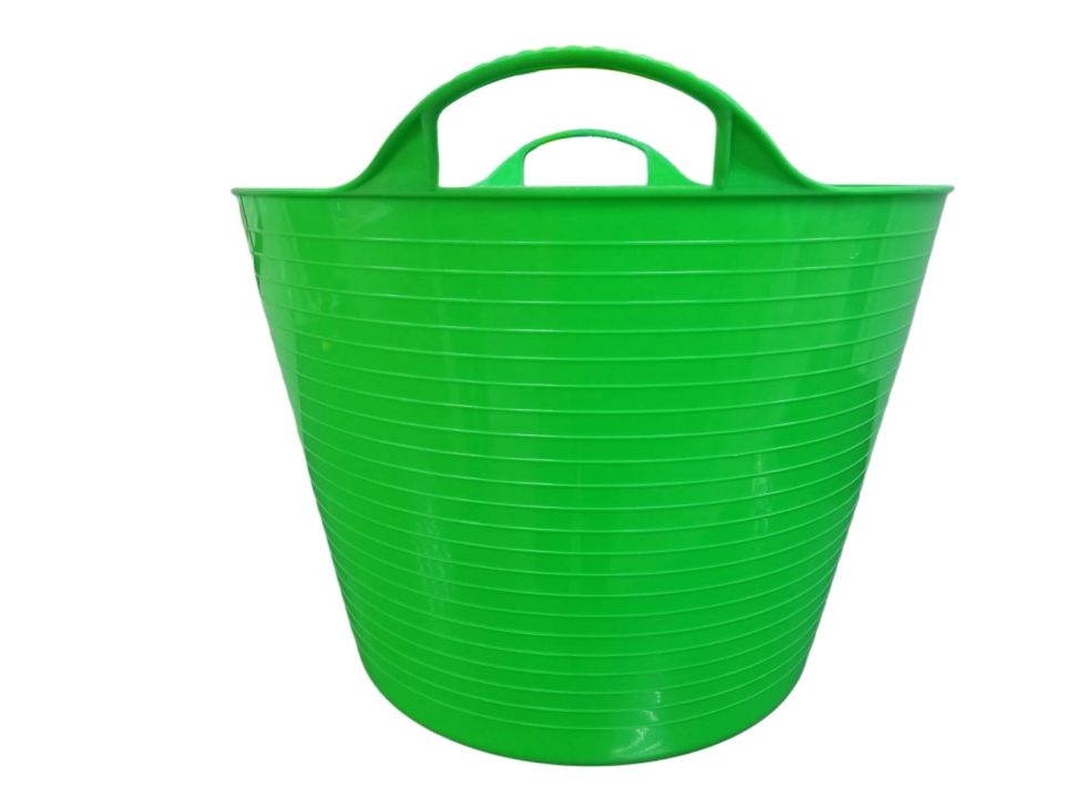 Тазик кормушка гибкий 35 л с ручками, из пищевого пластика D=31-43 см, h= 32 см