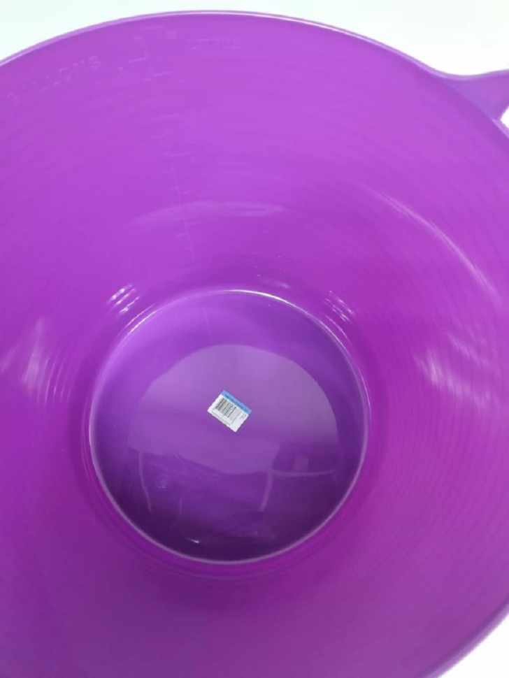 Тазик кормушка гибкий 35 л с ручками, из пищевого пластика D дна 34, D верха 45 см, h= 34 см, толщина 3.4 мм, Китай