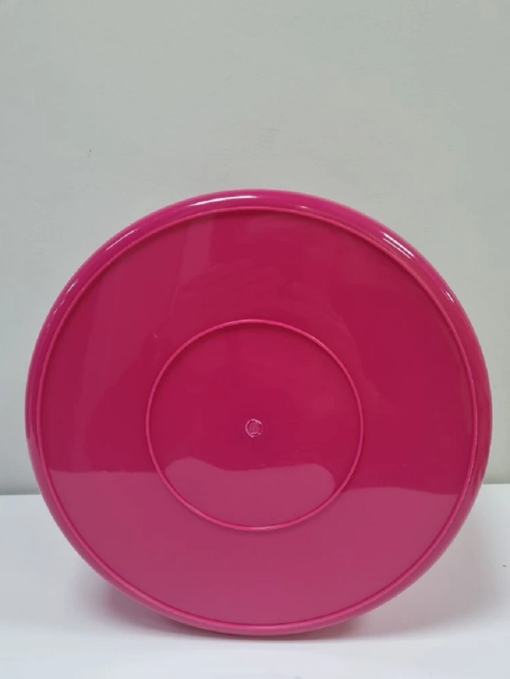 Тазик кормушка гибкий 35 л с ручками, из пищевого пластика D дна 34, D верха 45 см, h= 34 см, толщина 3.4 мм, Китай