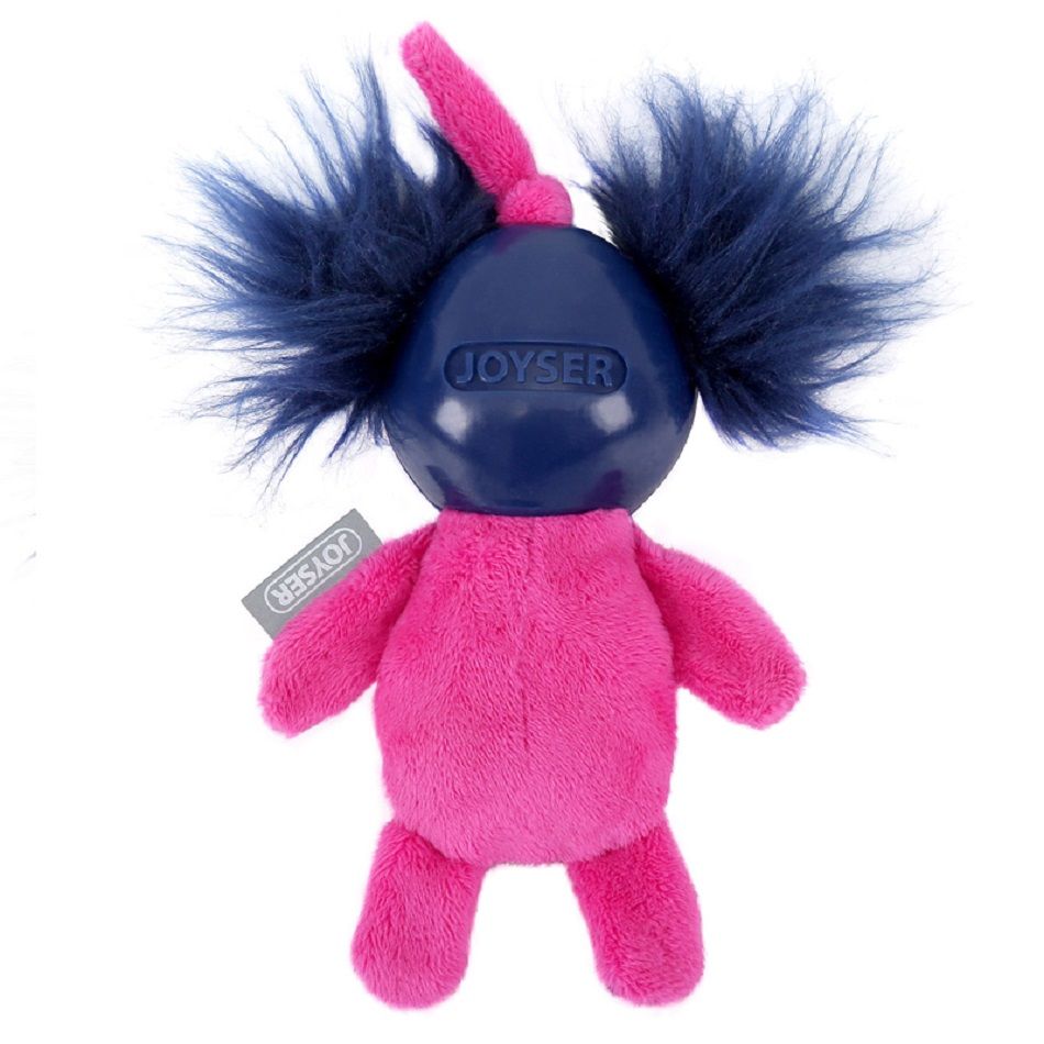 Игрушка для собак JOYSER Puppy Белка в резиновом шлеме с пищалкой S розовая, 14 см, арт. 7042J