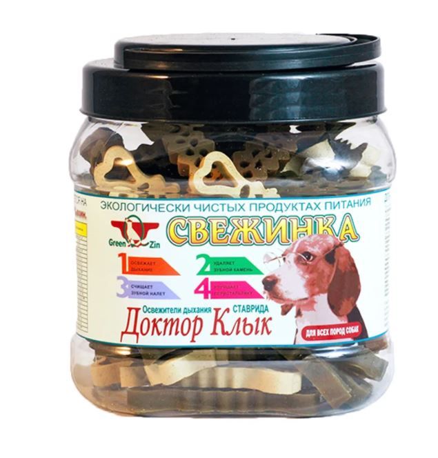 GreenQzin Свежинка ставрида Уход за полостью рта + освеж-ль дыхания д/собак, 64 шт/уп