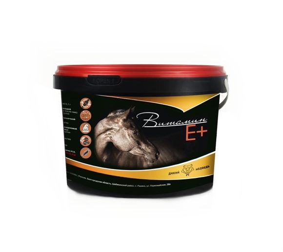 Дикий медведь: Витамин Е+  подкормка с витамином Е и селеном для лошадей 2 кг