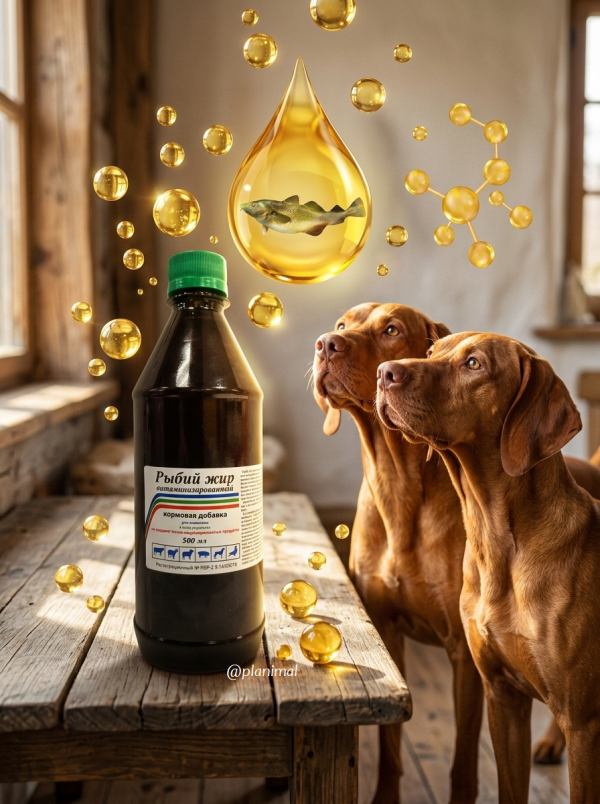 Ветспектрум: Рыбий жир витаминизированный, витамины Е, Д3, А, 500 мл